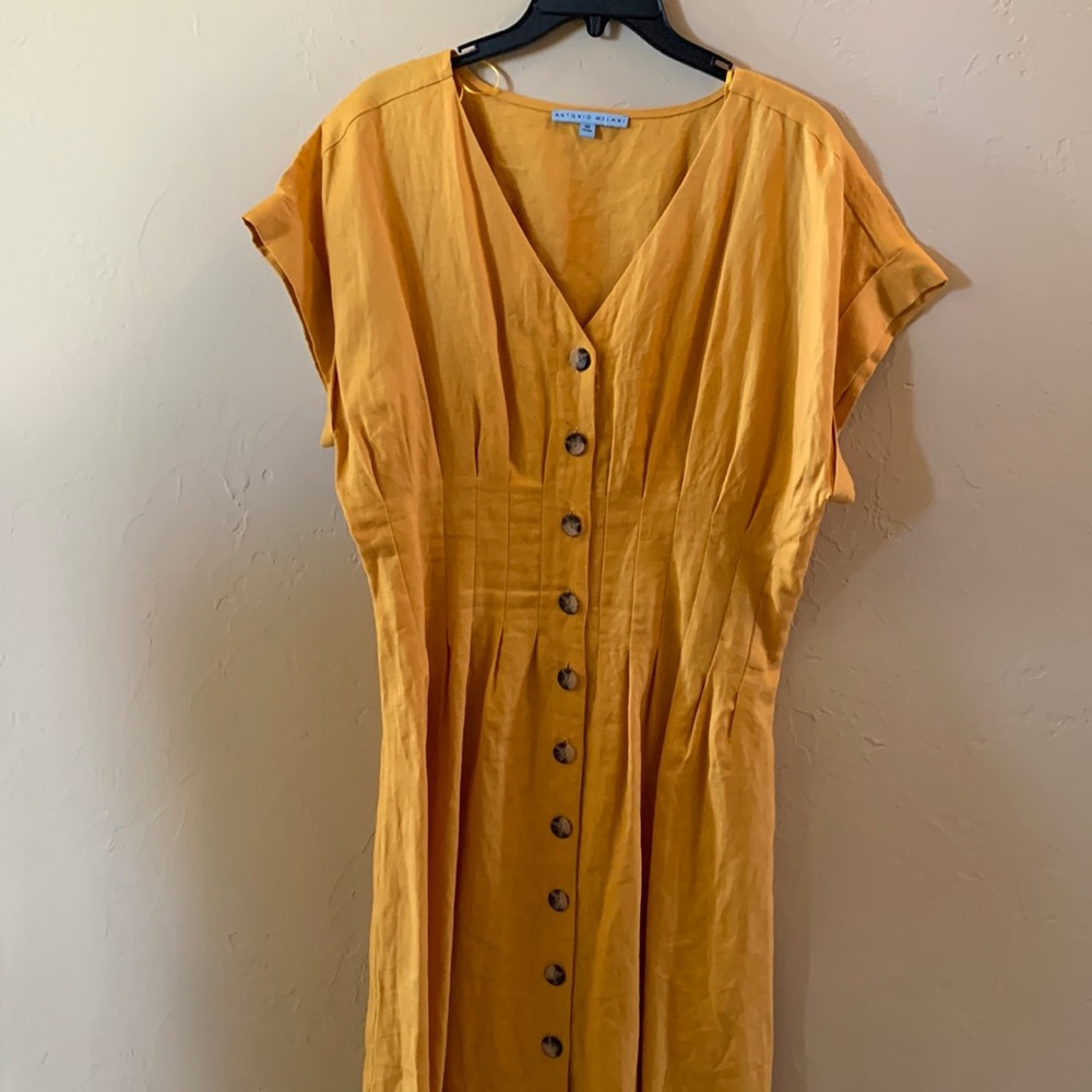 NWOT Antonio Melani Ellie Linen Button Front Maxi dress
